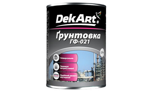 Грунтівка ГФ-021 ТМ "DekArt" 0,9 кг сіра