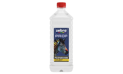 Розчинник Сольвент Нафтовий 0,5 л ZEBRA серія PROF